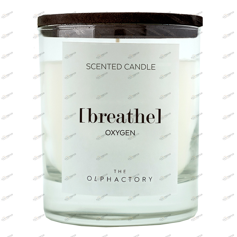 Свеча ароматическая The Olphactory Breathe Black "Кислород" AMBIENTAIR  00-3894984 Белый 