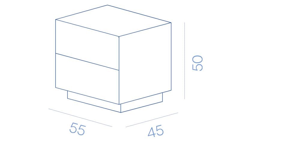 Металлическая прикроватная тумбочка с ящиками DE CASTELLI Marea ARCH-00149578 - Вид №3