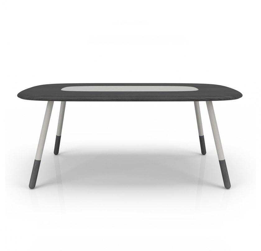 Huppé Прямоугольный обеденный стол из дуба и стекла Koval 2288v - 2290v HUPPE - Вид №1