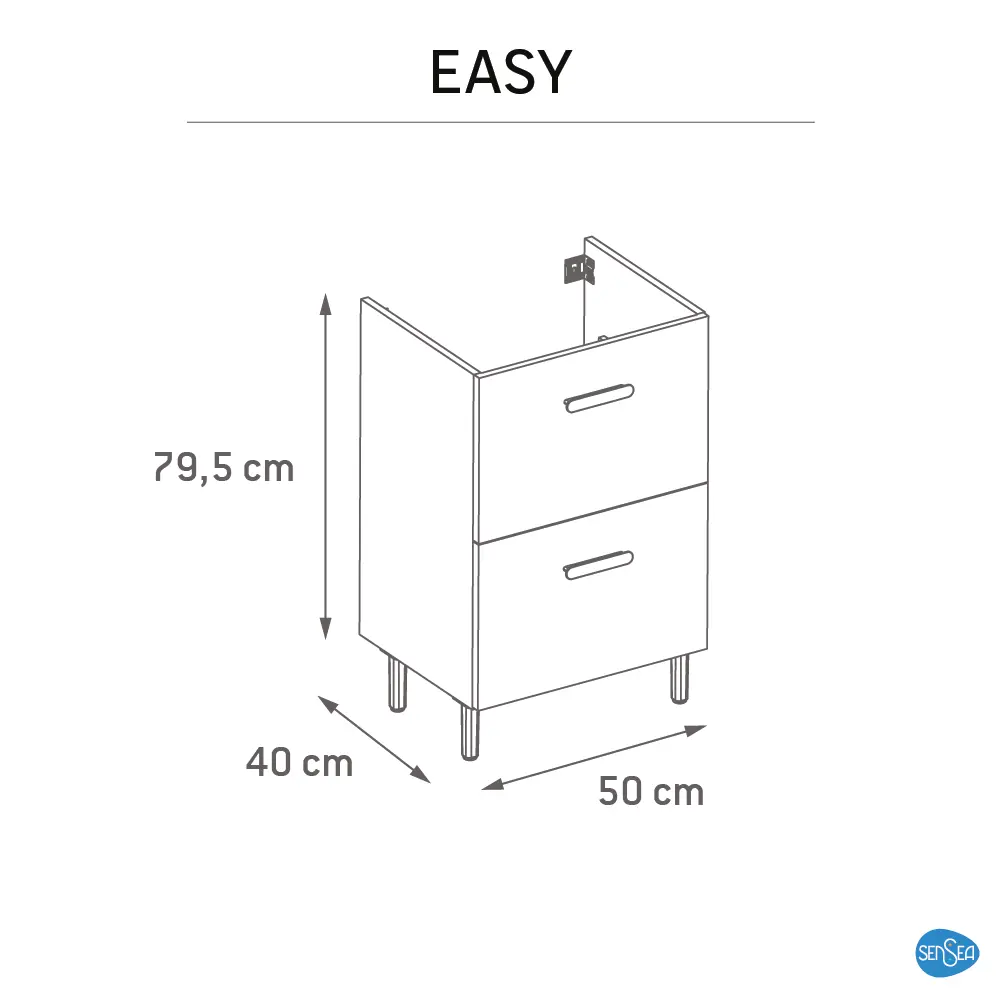 Тумба под раковину Sensea Easy напольная 50 см цвет дуб 86197265 STLM-2030653 - Вид №11