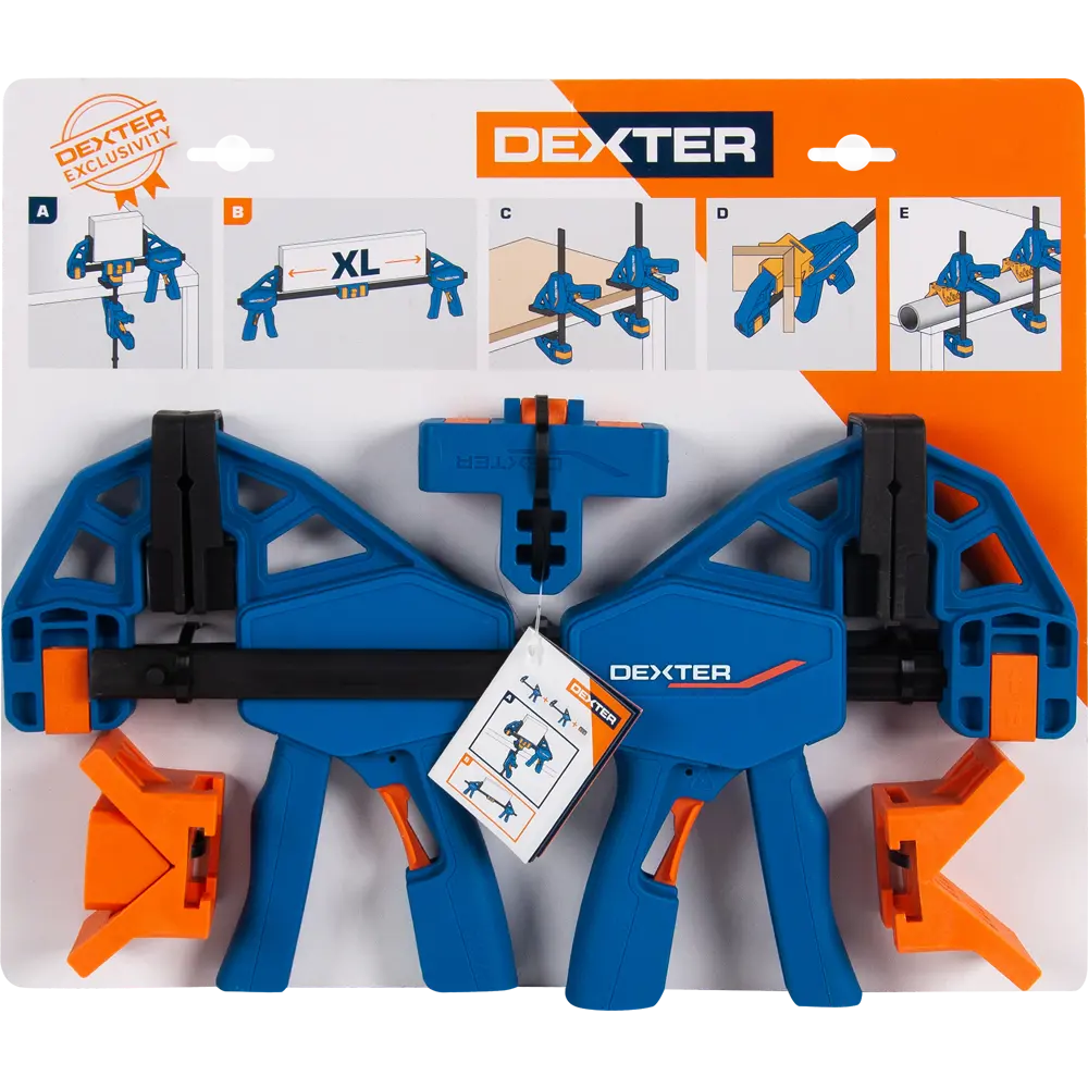 Набор струбцин Dexter 150 мм, 2 шт., угловые насадки STLM-2056208 - Вид №10