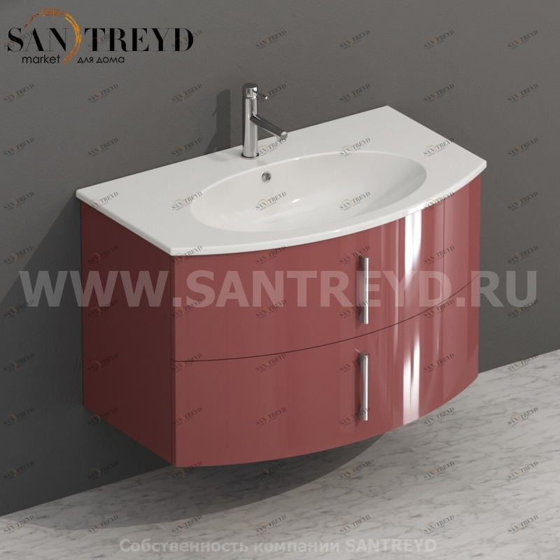 MDMC80Y144 Тумба с двумя ящиками 78 см розовая Globo 4ALL Италия Ceramica Globo