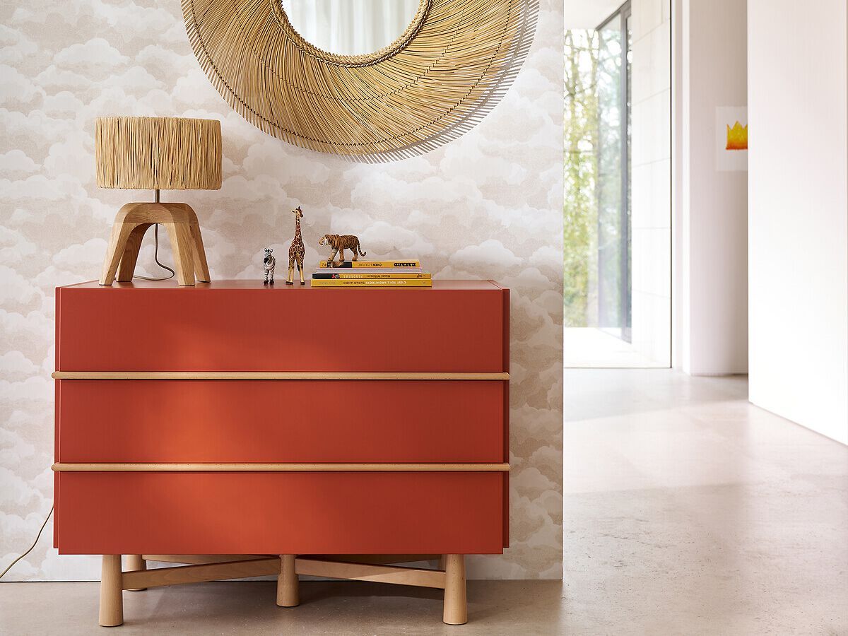 Настольная лампа из дуба и рафии AMPM LEONTI ARCH-00091553 - Вид №7