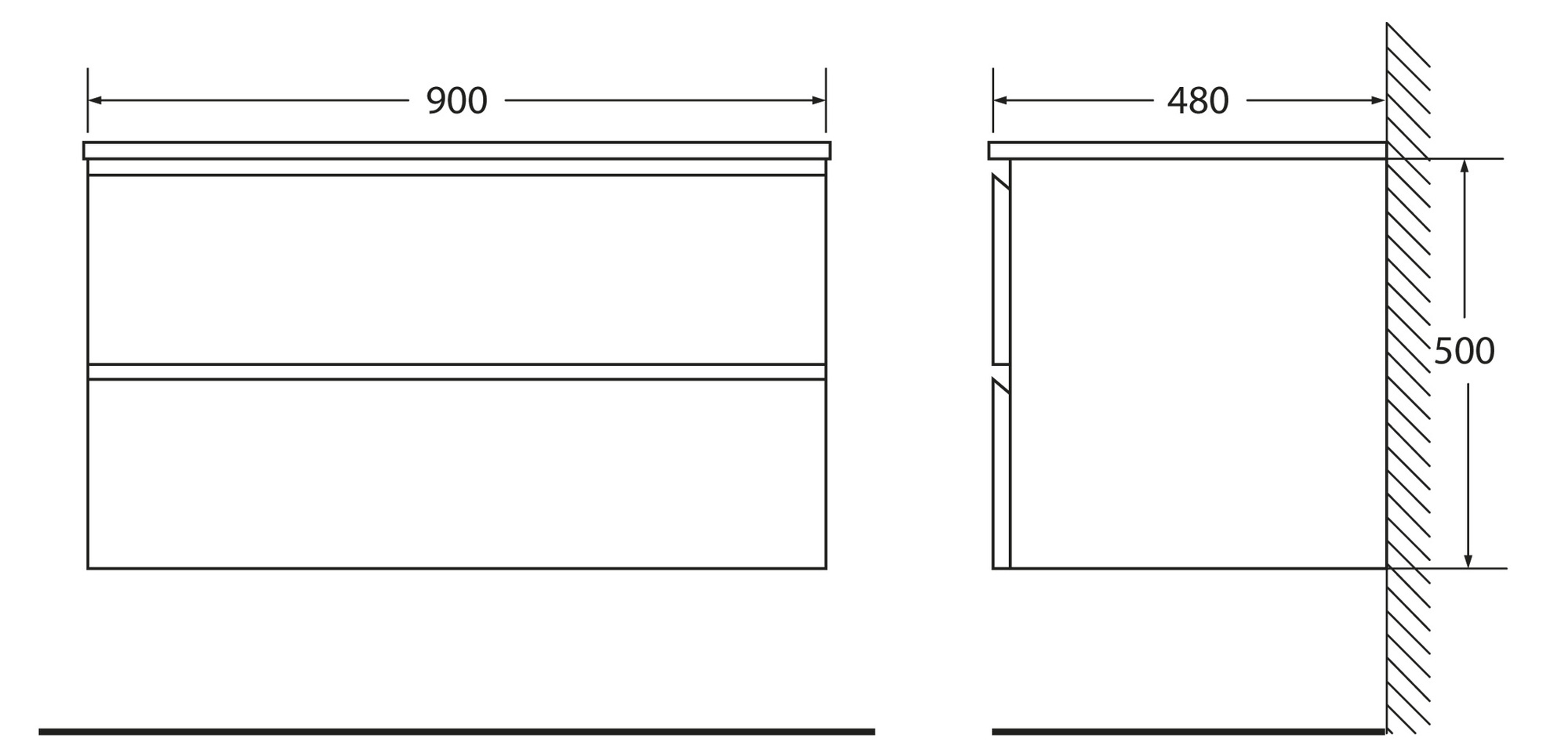 Мебель для ванной BelBagno LUCE-900-2C-SO-SCM - Вид №2