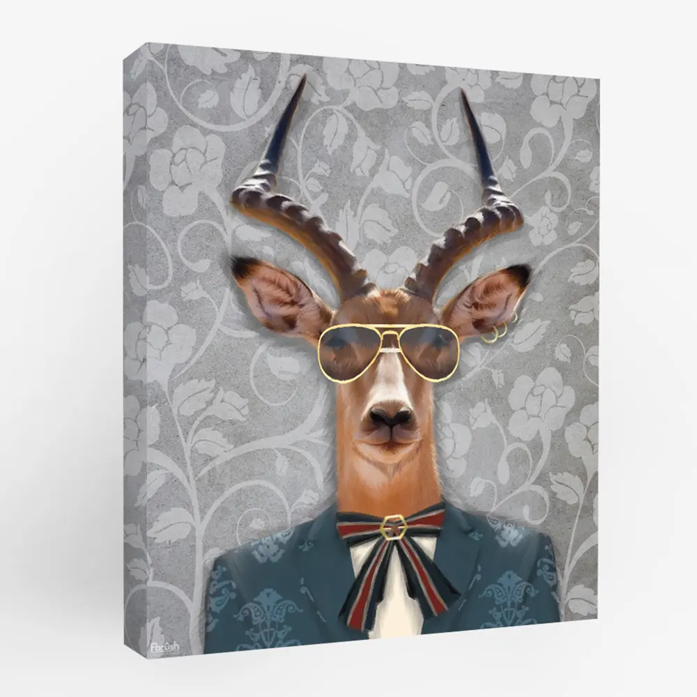 Картина на холсте "Рогатый аристократ" 40x50 см FBRUSH STLM-2048125 - Вид №1