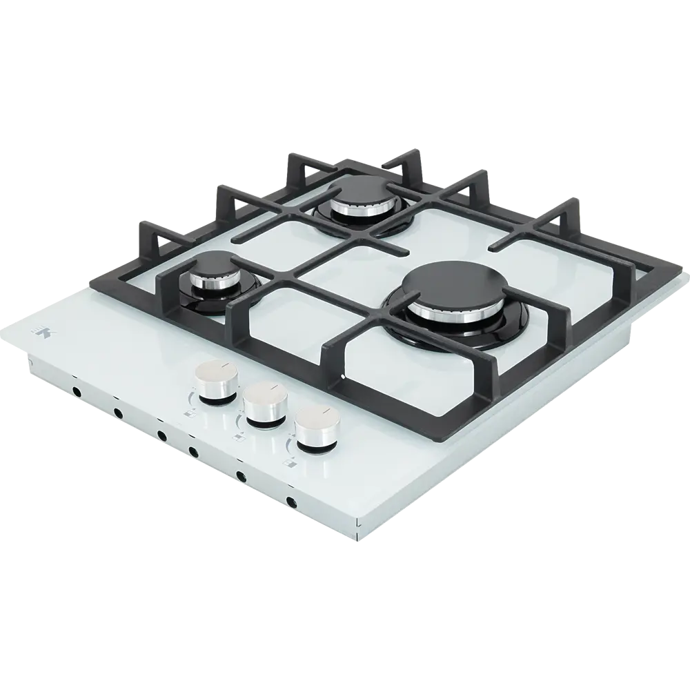 Газовая варочная панель Kitll KGG 4501 45 см 3 конфорки цвет белый STLM-2198608 - Вид №3