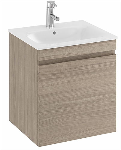 42390 IFO Renova Плоская тумба для тонкой раковины с ящиком и внутренним ящиком, Ш = 988 мм, Ш1 = 1000 мм, темно-серый  - Вид №5