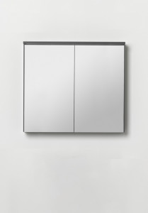 1590711 Шкаф Кромкого Зеркала 800 Антрацитовый Серый Hafa  Антрацитовый