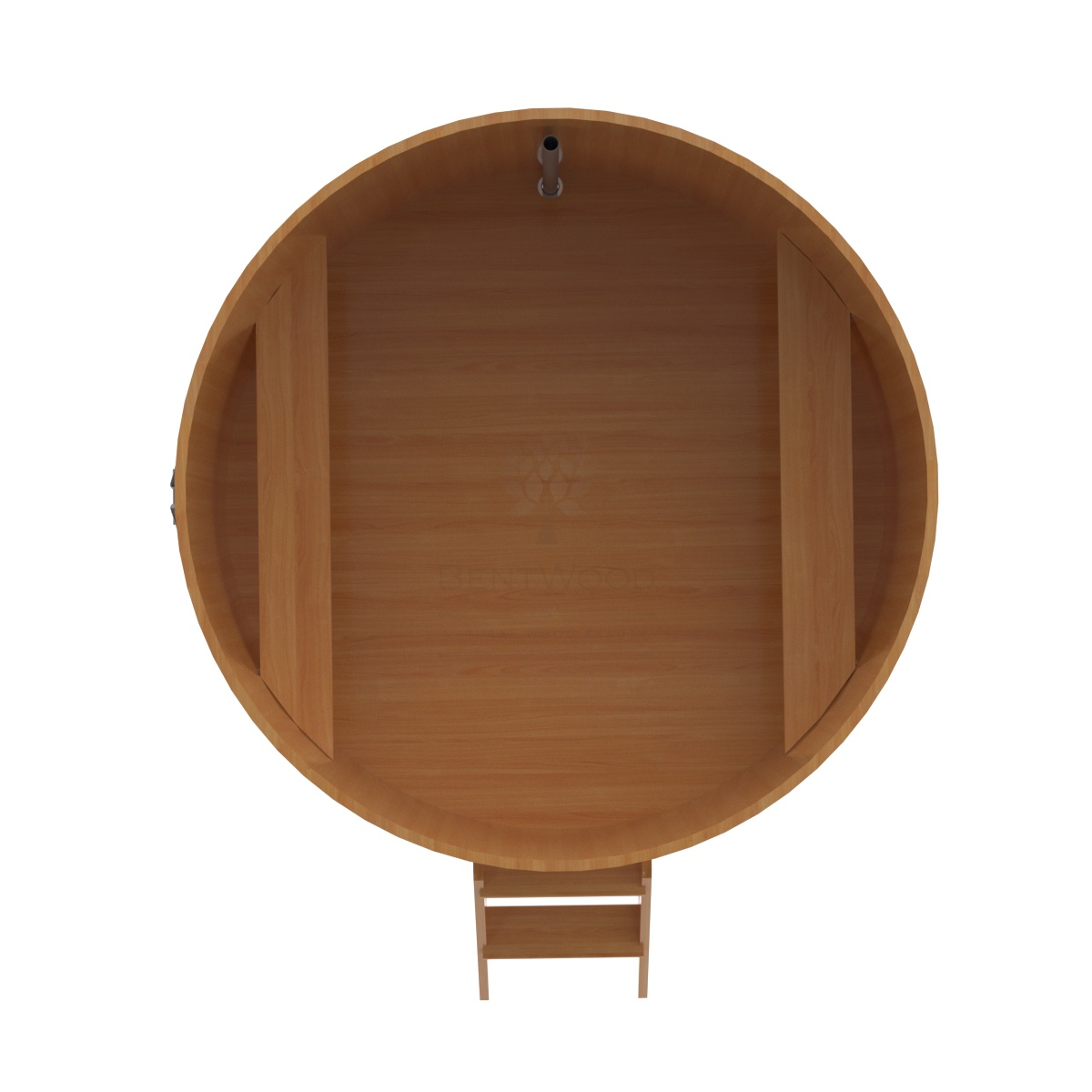 1214 Купель круглая из лиственницы d=1,80х1,1 натуральная премиум Alyarus  - Вид №4