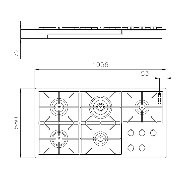 7638000 Варочная панель Foster Milano 7638000 Fosterspa  - Вид №1