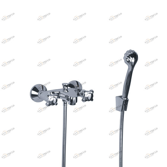 Смеситель для ванны с душевым гарнитуром ½“, настенный монтаж JOERGER Aphrodite 607.20.100.000