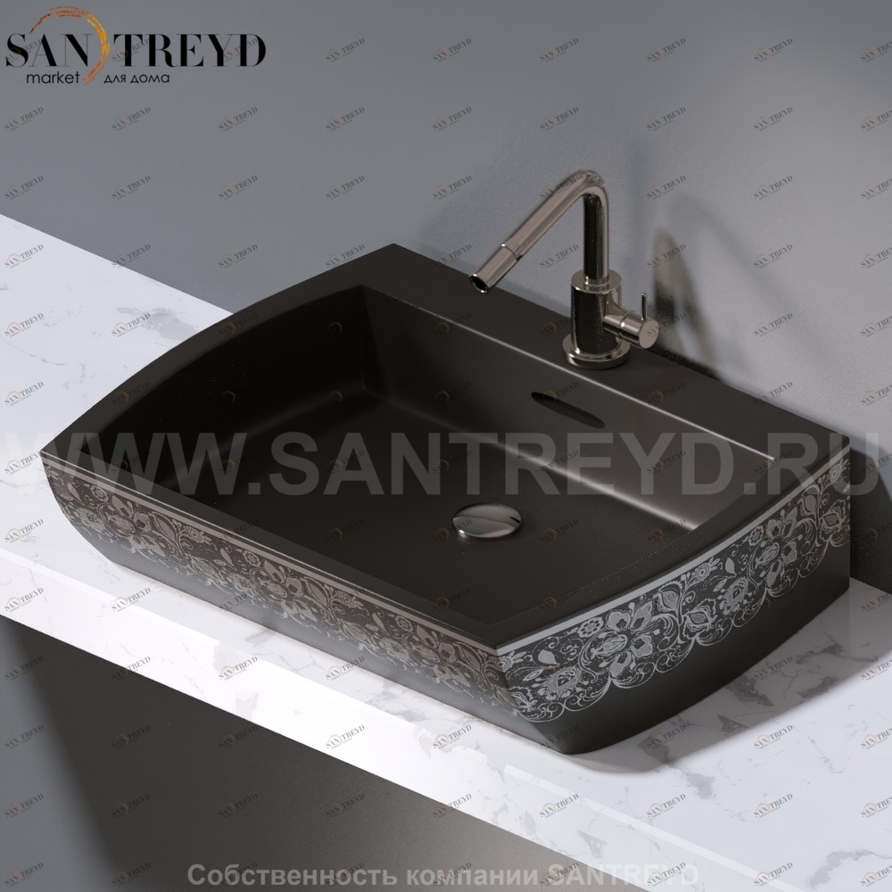 L282.462P Накладная раковина на столешницу  овальная A. e T. Italia SQUARE AeT ITALIA