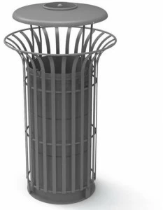 City Design Контейнер для мусора из оцинкованной стали с пепельницей
