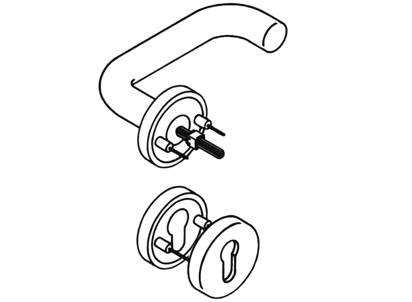 111PBR22.130 Полукомплект с защитной розеткой модель 111 HEWI Beschläge für Innentüren  - Вид №7
