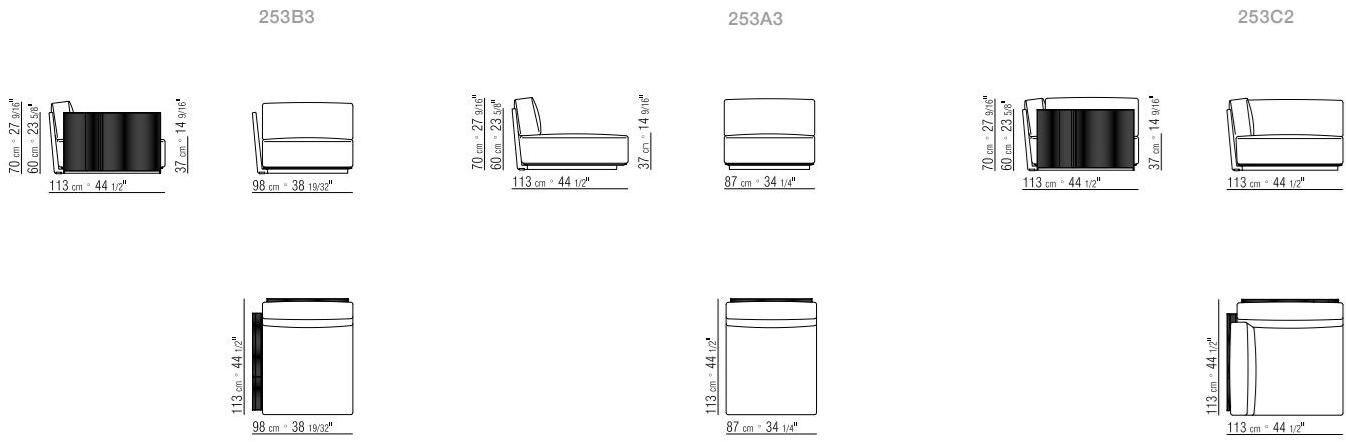 Flexform Модульный уличный диван из ткани sun-id-1418660 - Вид №7
