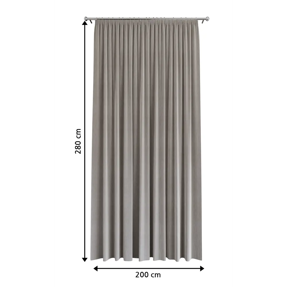 Штора MIAMOZA Камелия 200x280 см бежевая бархатная 89405537 STLM-1571397 - Вид №2