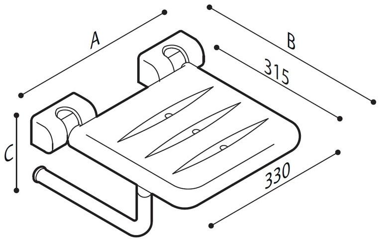 Ponte Giulio Складное сиденье для душа из абс Casual G06jds07 - Вид №1