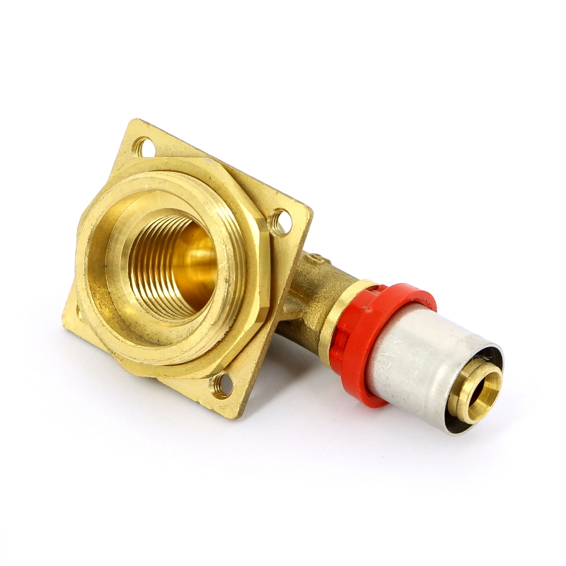 Водорозетка пресс-В с контргайкой 3/4" для стиральных машин и встраиваемых сливных бачков TIEMME 16x1/2" 1650175