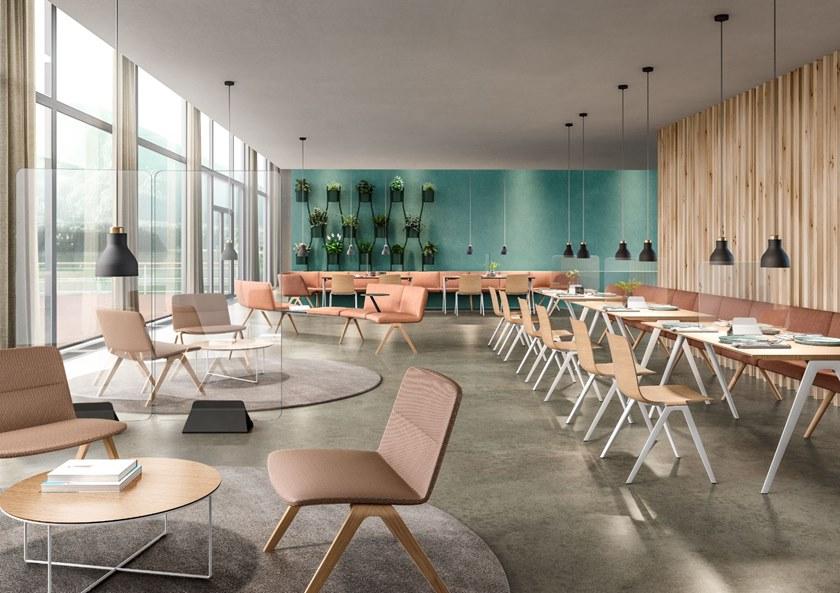 Brunner Передвижная отдельно стоящая офисная перегородка из оргстекла Team Te110 - Вид №1