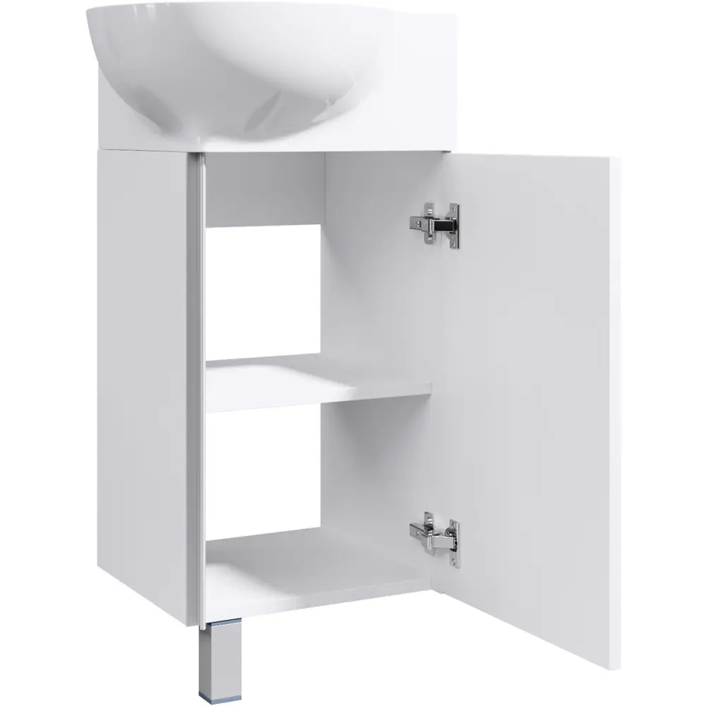 Угловая тумба AQWELLA Тео 45 для компактной ванной комнаты 18533471 STLM-0011141 - Вид №2