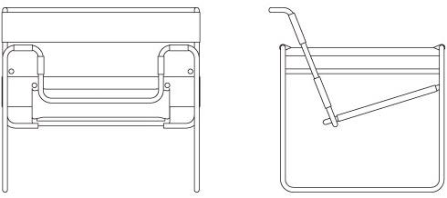 KNOLL Кресло из парусины с подлокотниками Wassily sun-id-1410154 - Вид №3
