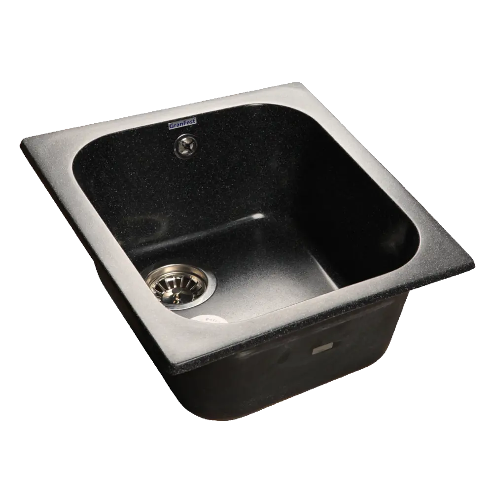 Мойка врезная Granfest Standart GF-S-430 50x43 см, мрамор, цвет черный 83824984 STLM-2168967 
