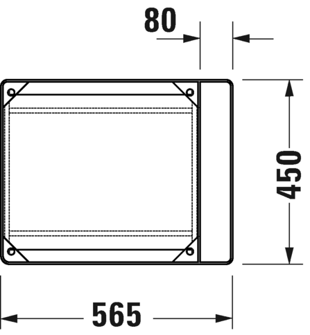 0031154600 Консоль металлическая напольная ** DuraSquare #003115 565 x 451 мм
Черный матовый Хром Duravit - Вид №1