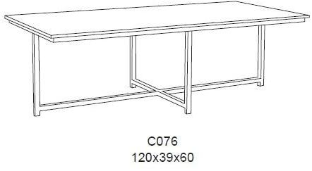 Recor Home Прямоугольный кварцевый журнальный столик Chicago C076 - Вид №2