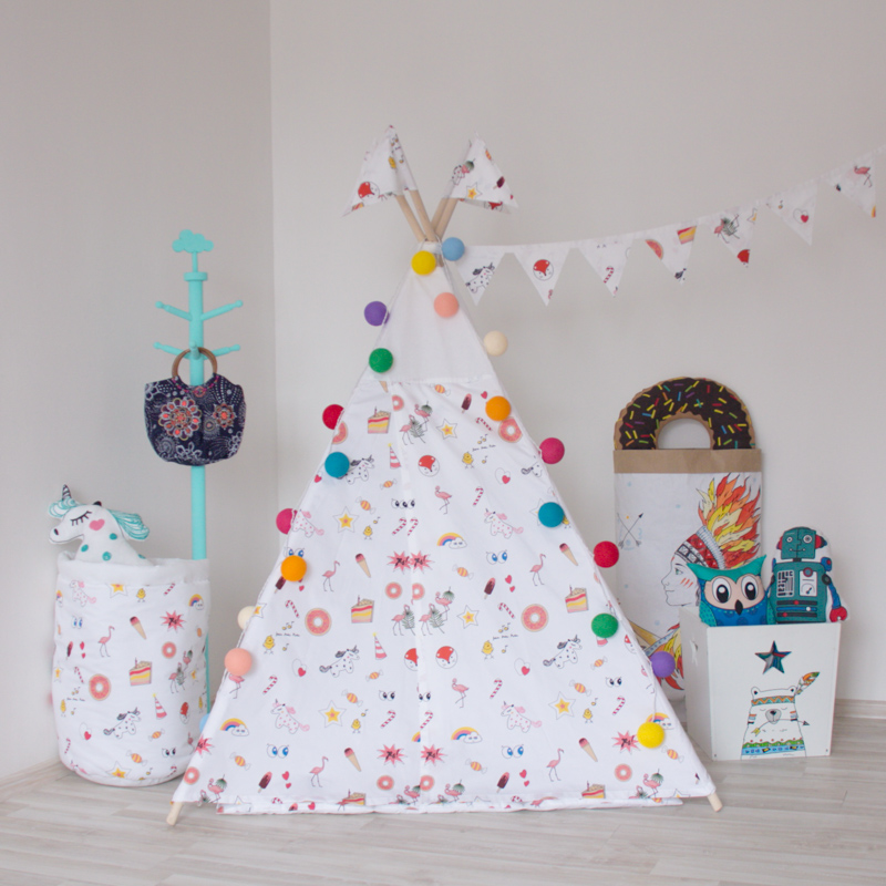 Вигвам для детей Swag большой VAMVIGVAM SWAG 281893 Белый;красный;синий Santreyd  - Вид №2