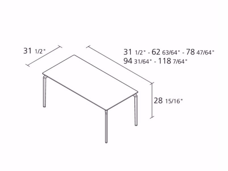 Прямоугольный стол Alias Tec ARCH-00117586