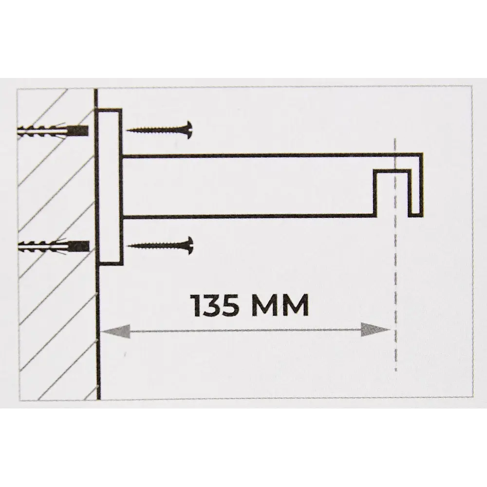 Держатель однорядный Хайтек алюминий цвет белый 14.65 см ARTTEX STLM-2193217 - Вид №4