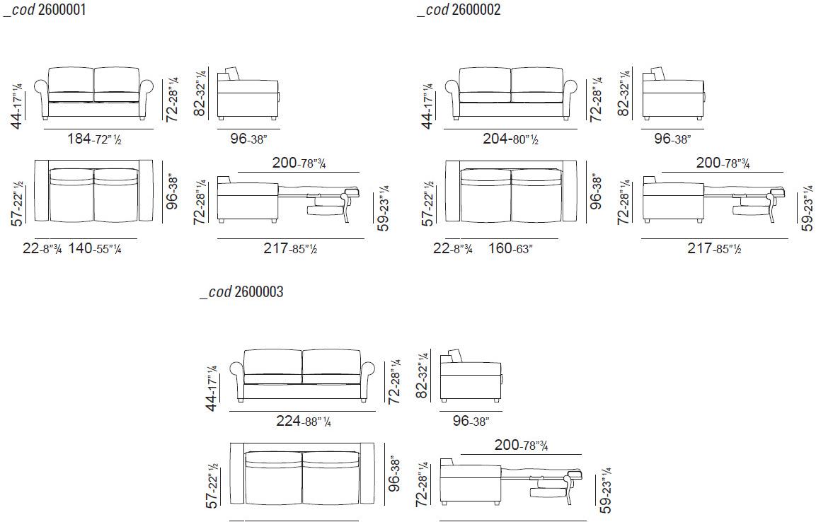 Vibieffe Диван-кровать из кожи или ткани sun-id-1456977 - Вид №3