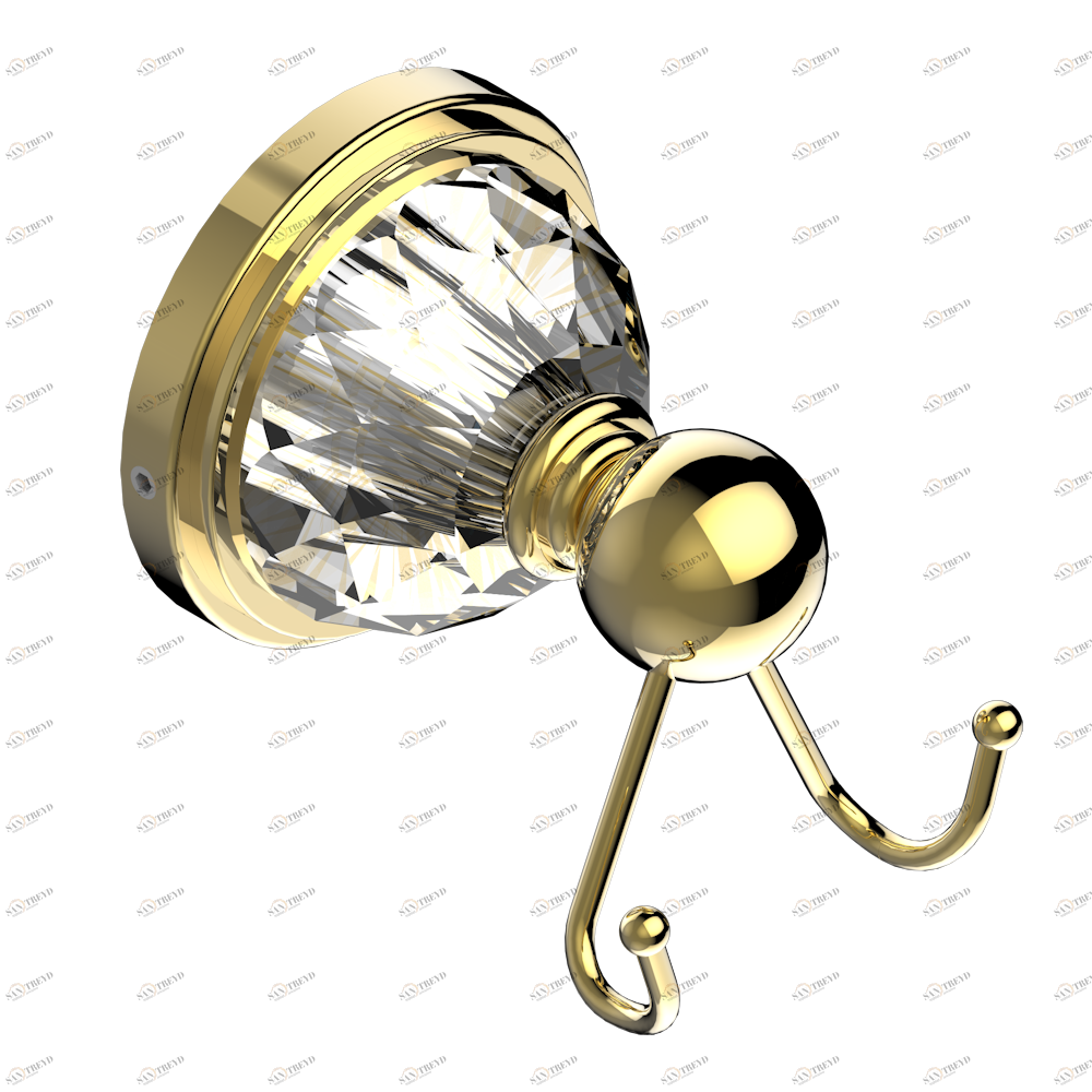 U1K-512 Крючок двойной Thg-paris Mandarine cristallia diamant Покрытие PVD золотистый цвет U1K-512 CAT.F
