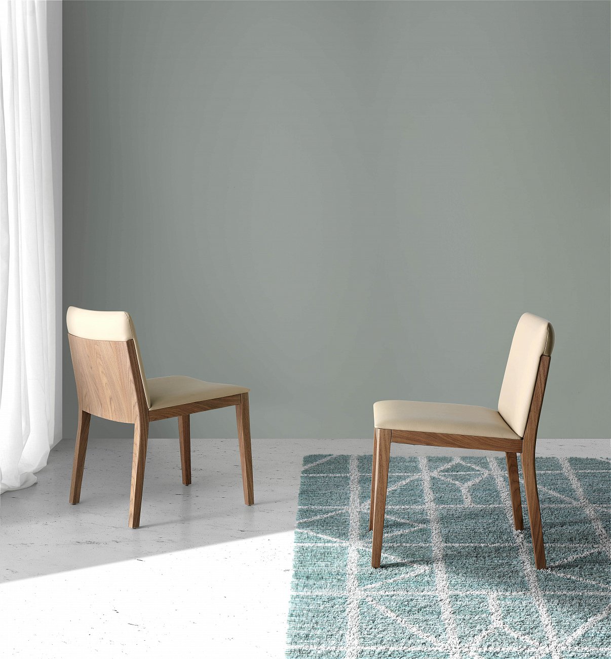 Мягкий стул кожаный Коричневый CPMK109-VISON от Angel Cerda ANGEL CERDA  241830 Бежевый  - Вид №3