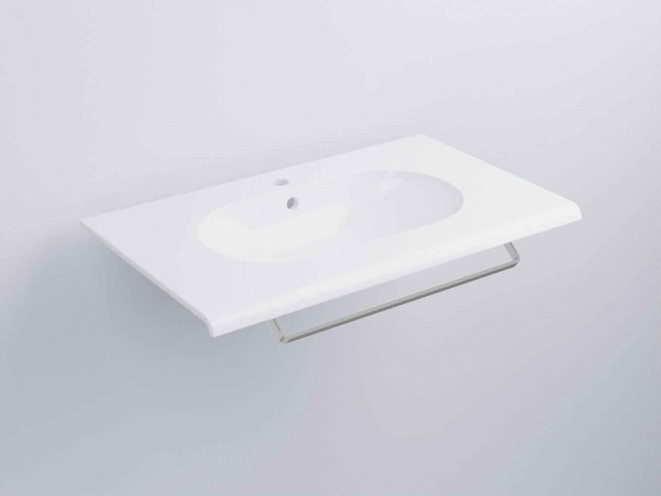 FLLS80-BL+FLPLS80-CR Раковина подвесная на стену 80 cielo Fluid Ceramica Cielo