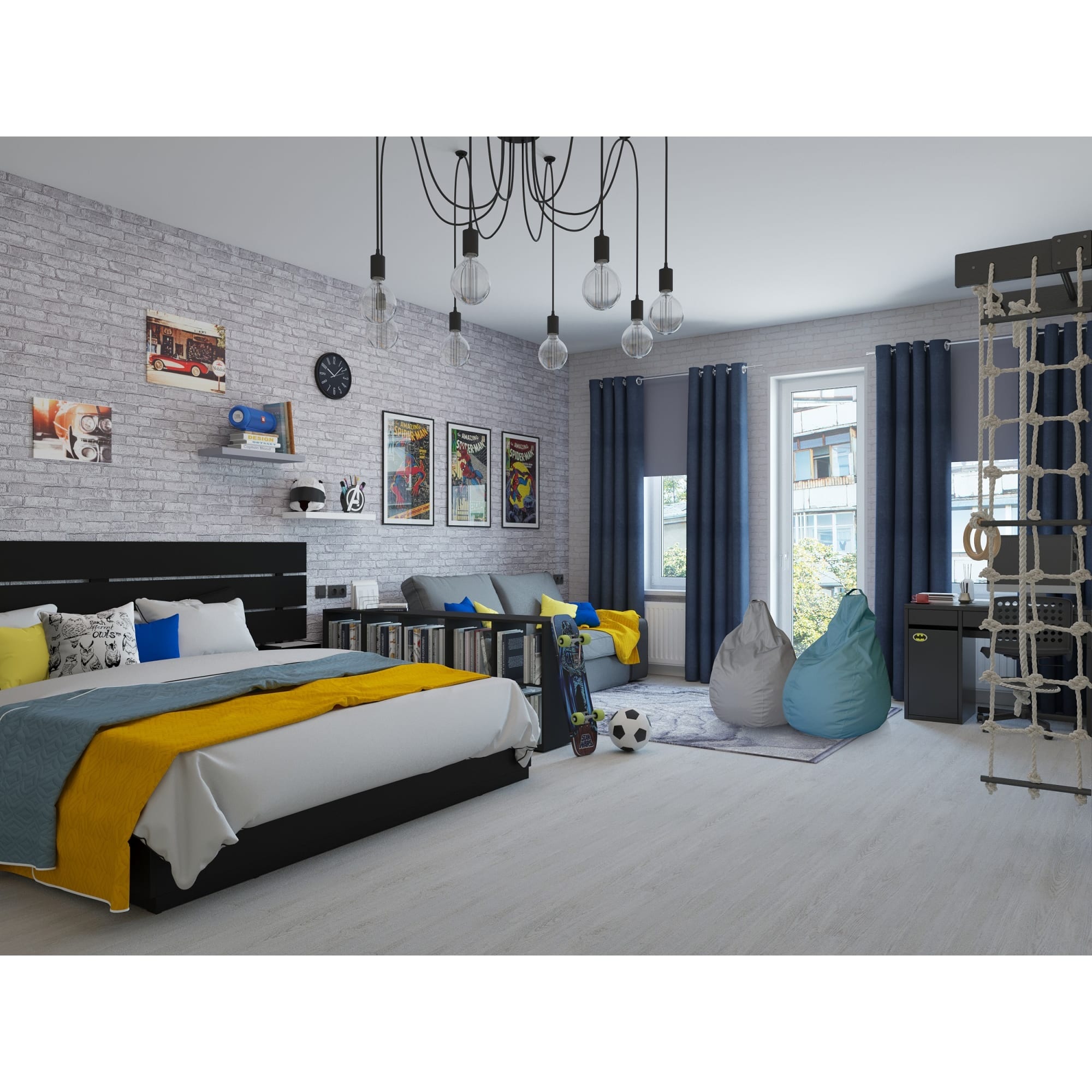 82152217 Кресло-мешок, 120х70х60 см, цвет серый Santreyd  - Вид №3