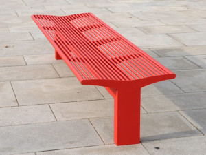 Скамья из нержавеющей стали без спинки