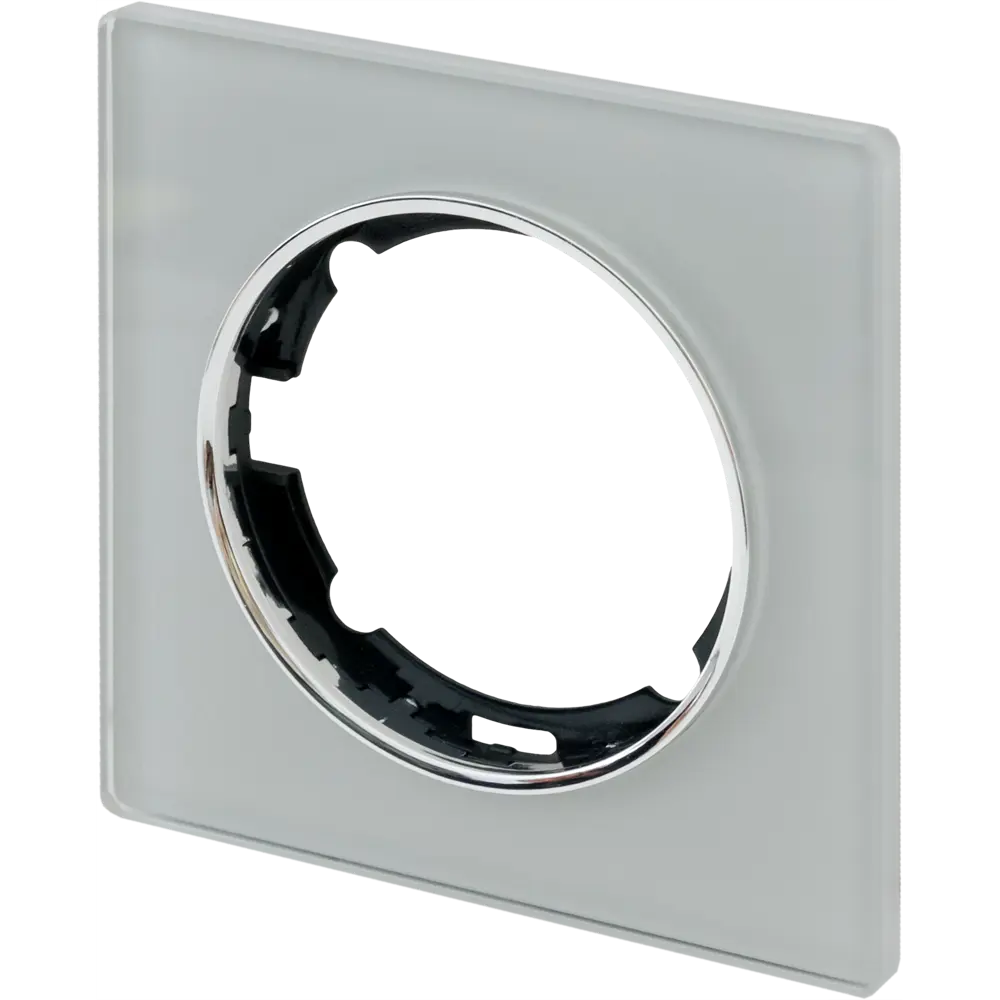 ONEKEYELECTRO Стеклянная рамка Florence для розеток и выключателей, серый глянец 82838531 STLM-0036862 - Вид №2