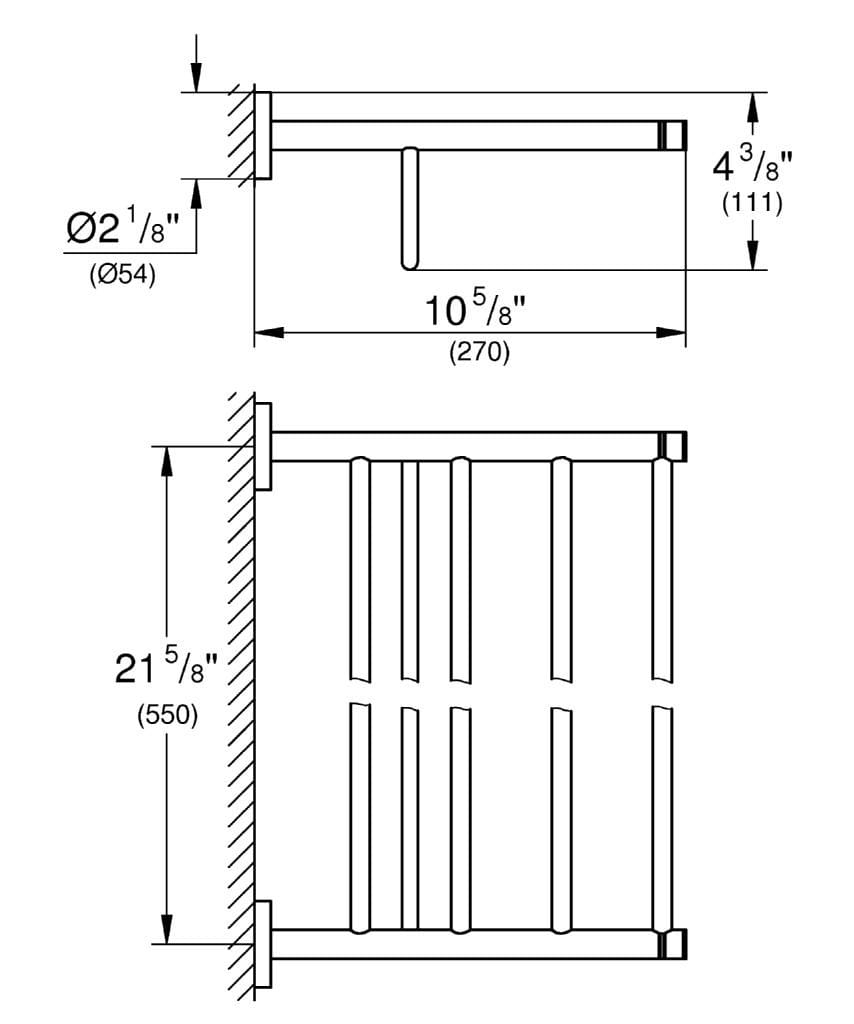 Металлический держатель для полотенец Grohe Essentials ARCH-00150078 - Вид №2