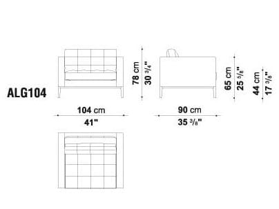Тканевое кресло с подлокотниками B&B Italia Project AC Lounge ARCH-00078697 - Вид №2