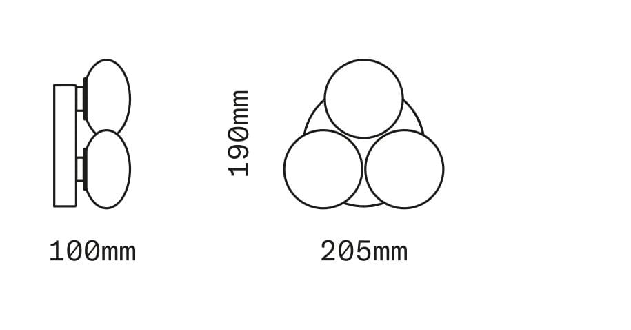 Светодиодный настенный светильник из дутого стекла и латуни SkLO DOT 3X ARCH-00061580 - Вид №9