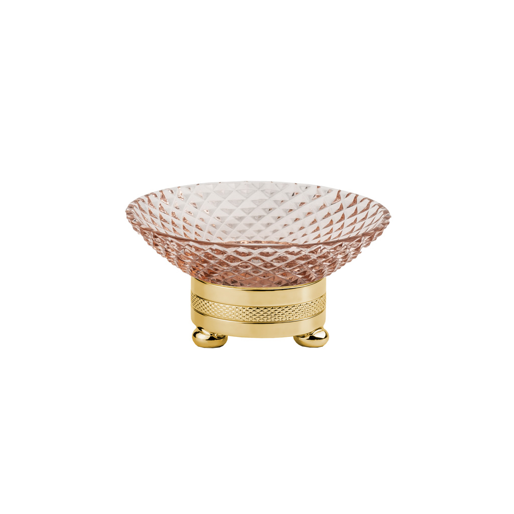 FS08C-601P FS08C-601P Мыльница круглая «РАЗМЕР ДИАМА КРИСТАЛЛ Cristal & Bronze CRISTAL TAILLE “DIAMANT” CISELÉ  - Вид №1