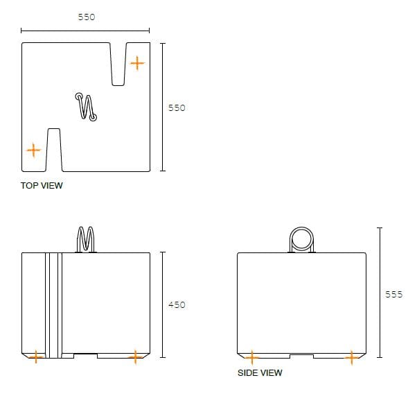 Бетонные велосипедные стойки SIT От коробки к коробке ARCH-00132645 - Вид №6