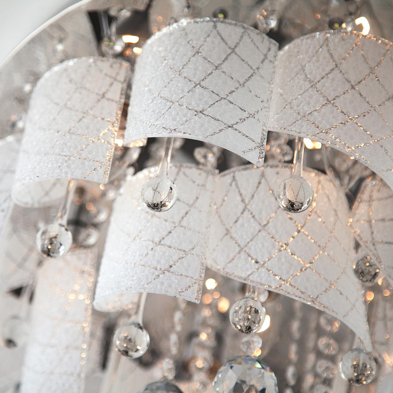 Потолочная люстра Eurosvet Cascade 80117/8 хром/белый EUROSVET CASCADE 184254 Белый  - Вид №2