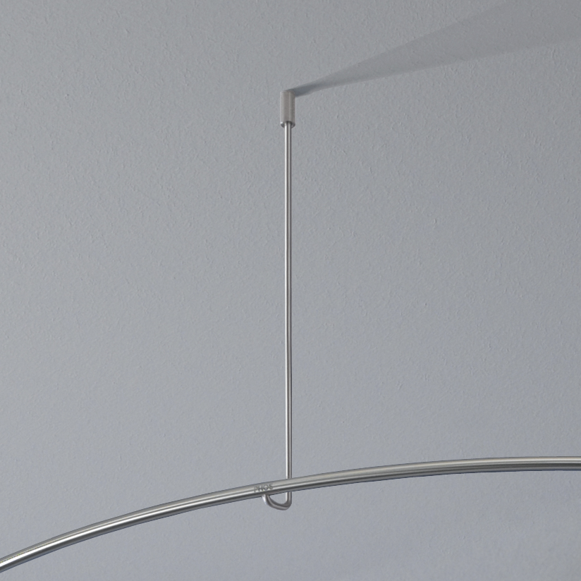 DSB300-1100F Стержень для душевой занавески четверть круга с радиусом дуги 30 см, 110 x 110 см для крепления к потолку PHOS  - Вид №2