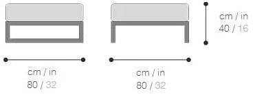 Sachi Пуф из квадратной ткани с обивкой Spikes sun-id-1458446 - Вид №3