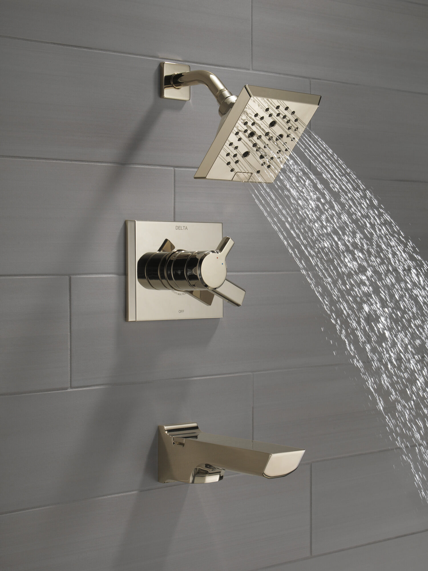 T17499-PN Monitor® 17 Series H2Okinetic® для ванны и душа Delta Faucet Pivotal Полированный никель  - Вид №3