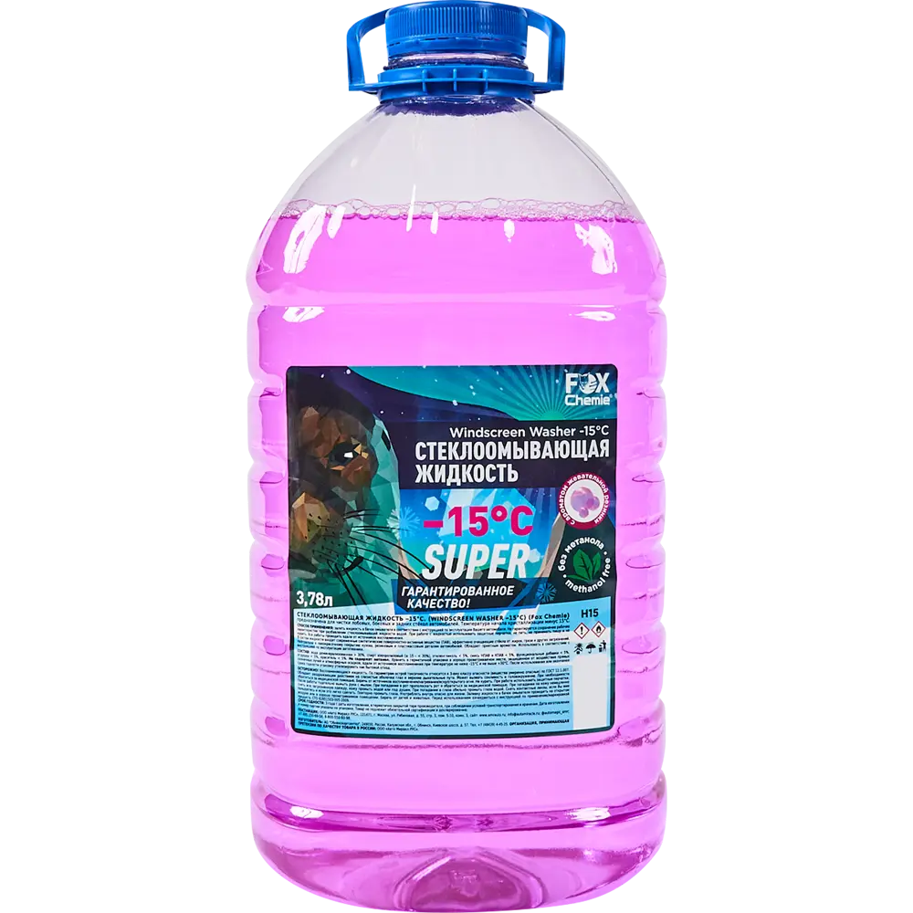 Зимняя стеклоомывающая жидкость без метанола Fox Chemie -15°C 3.78 л STLM-2160838