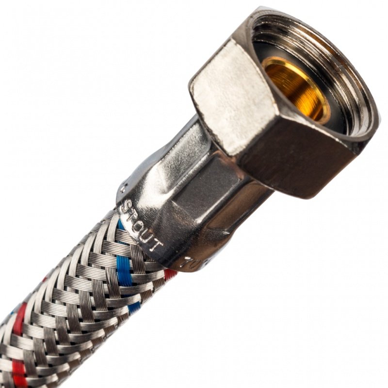 Гибкая подводка для воды ВР 3/8 х ВР 3/8 STOUT - 400 мм SHF0095081010 - Вид №1