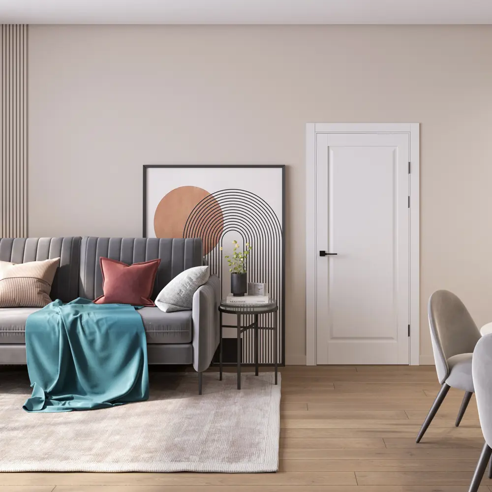 Комплект двери Альпика глухая 70x200 см ПЭТ цвет белый с добором 200 мм PORTIKA STLM-2133250 - Вид №1